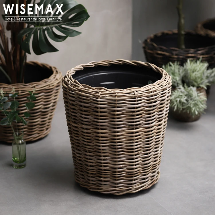Мебель WISEMAX украшение для гостиной корзина растений натуральное хранилище ротанговая Цветочная полка