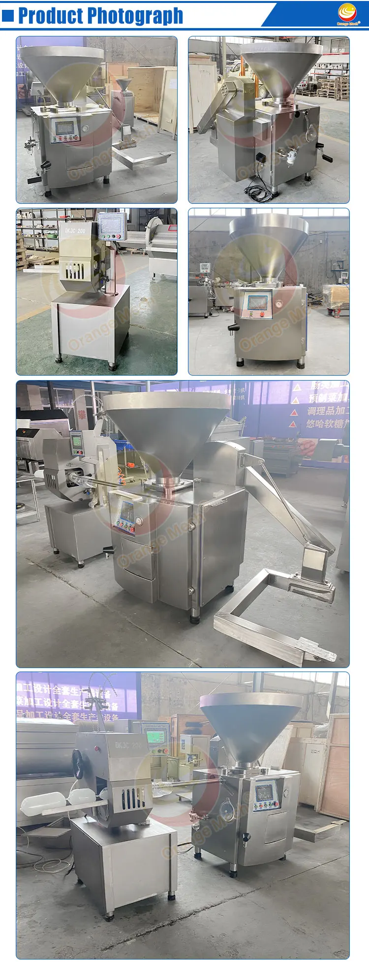 Automatic Commercial Vacuum Sausage industrial commercial Meat product making machine sausage stuffer with twisting function