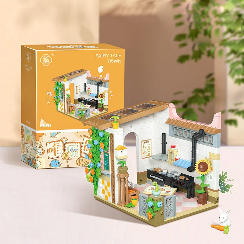 Wholesale new product mini house beautiful street view educational toys building blocks
