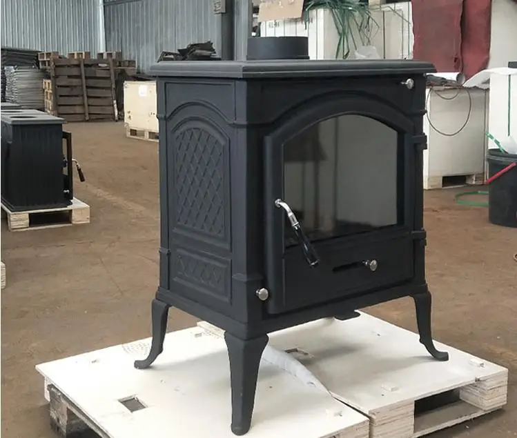 Hot Seller Large Cast Iron Stove Good Efficiency Indoor Wood Burning Stove Matt black Fireplace