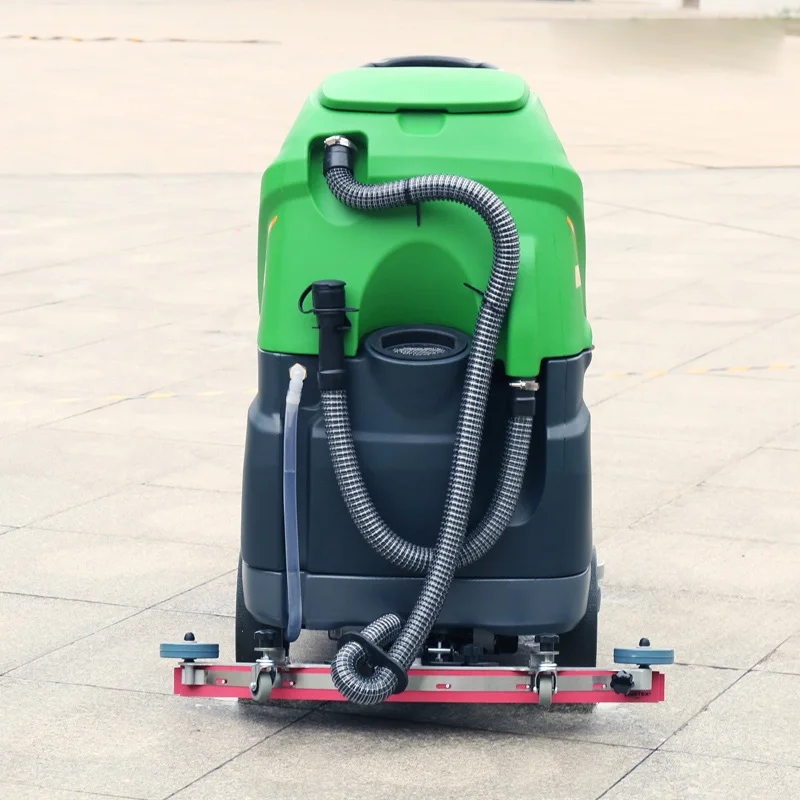 Electric Ride-on Floor Scrubber Dual Brush Cleaning for Construction Industries with Core Motor and Battery