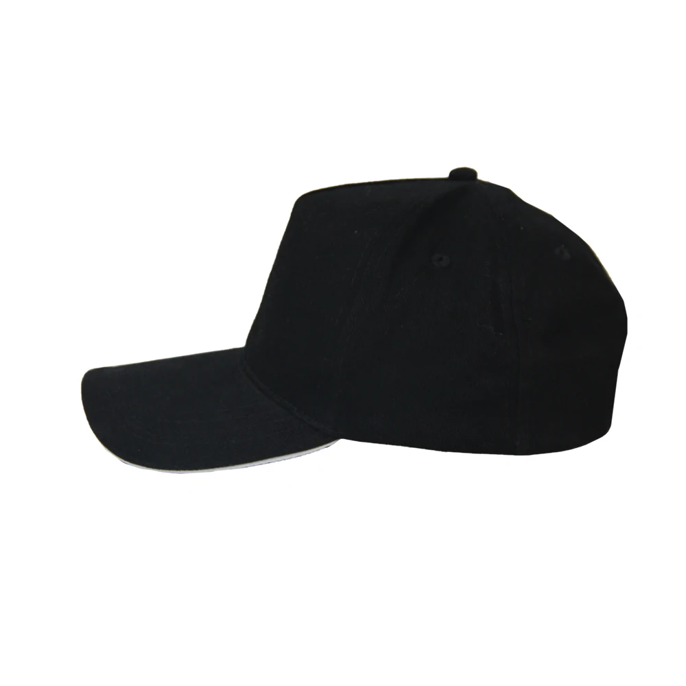 Promotional Blank 5 Panel Outdoor Gorras hats Plain Light Brushed 100% Cotton Sandwich Brim Baseball Cap