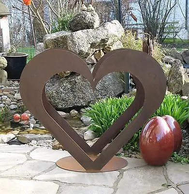 Corten стальной цветочный металлический настенный горшок в форме сердца