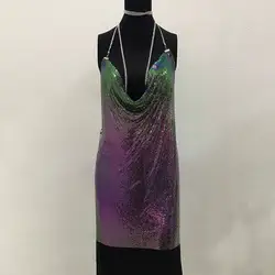 SHIHAN D218140 2021 New Club Dresses Cut Out Dresses Women Club Sexy Sequin Metal Club Dress For Women