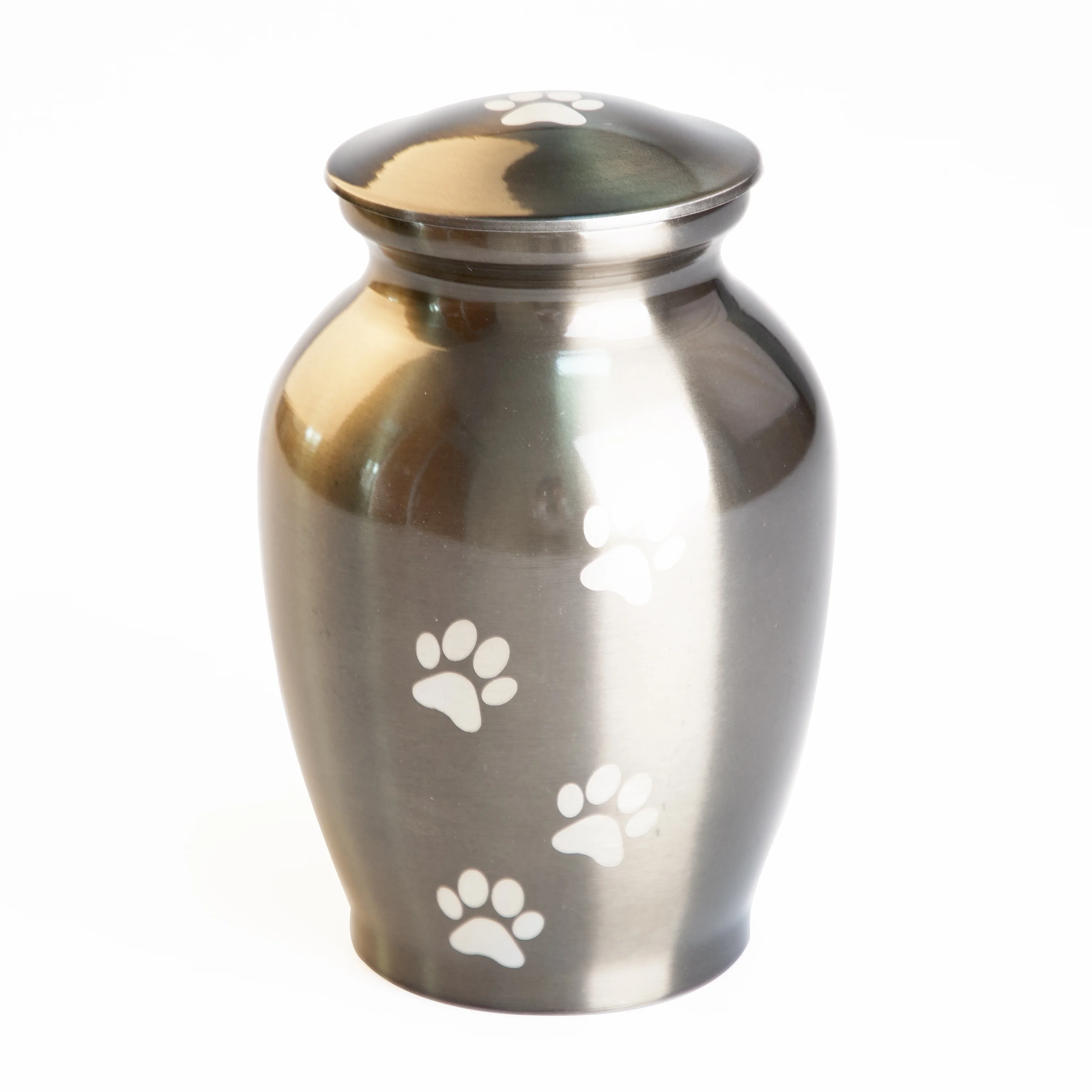 Makey metal urn brass urn cremation urn funeral supplies pet paws print