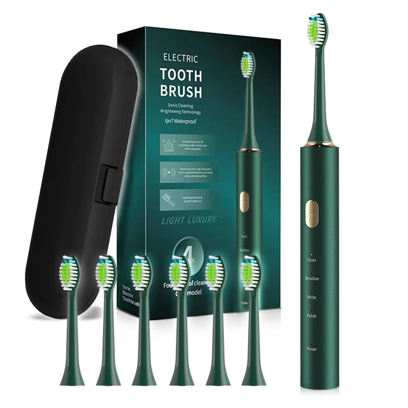Logo Aluminium Alloy Smart Rechargeable Usb Massage Electric Toothbrush