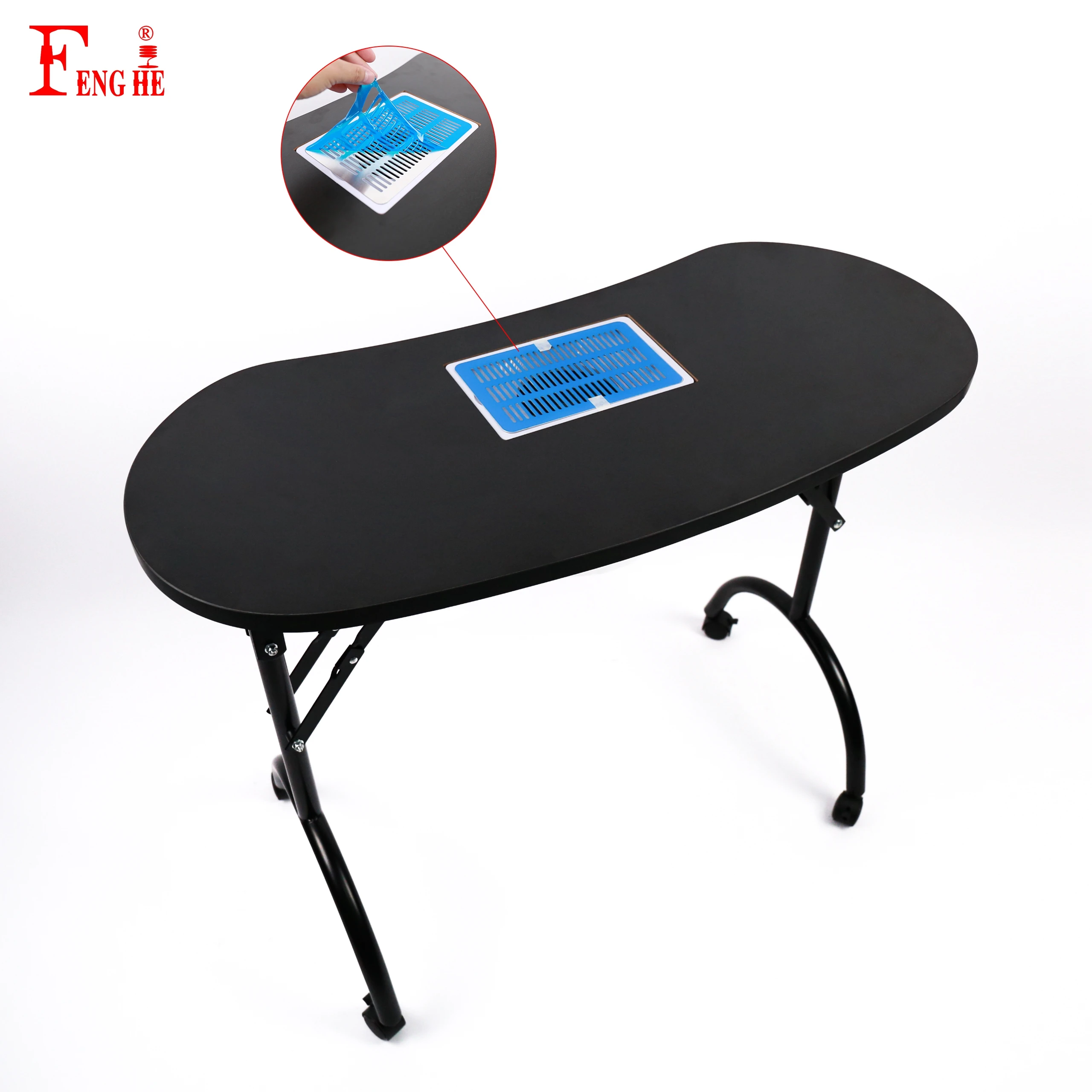 Fenghe MT-008 Black White pink Makeup Artist Hand Dry Fan Professional Nail Table