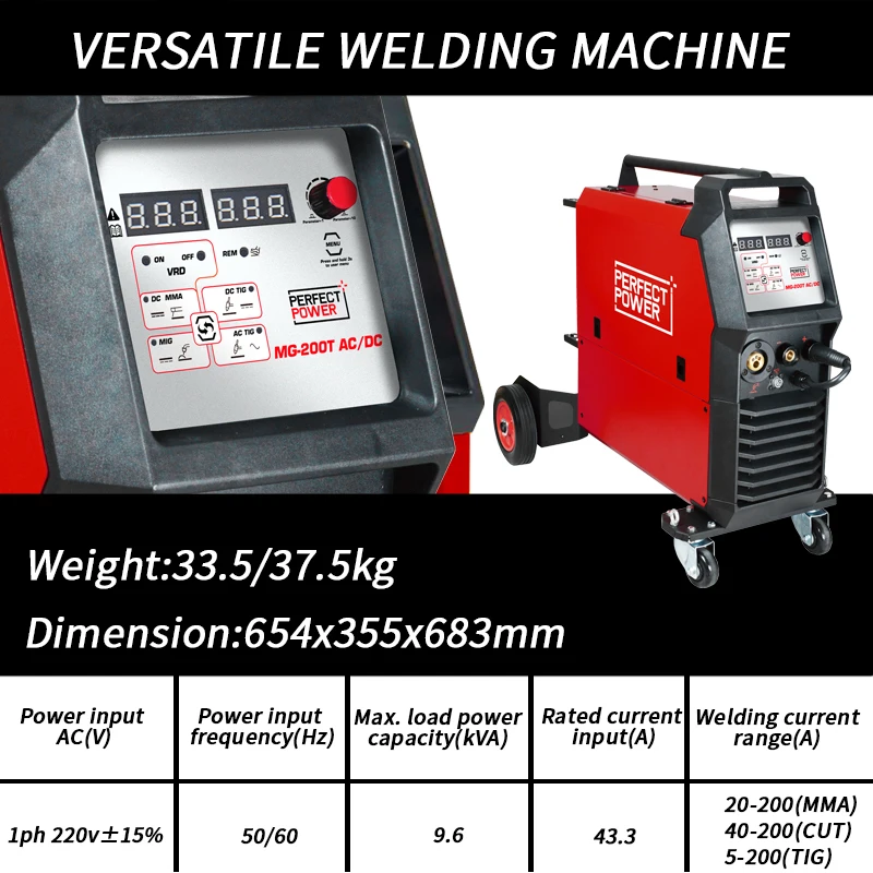 acdc tig welder 3 in 1 welding machine ac pulse tig welder mig mag welding machine manual metal arc welders