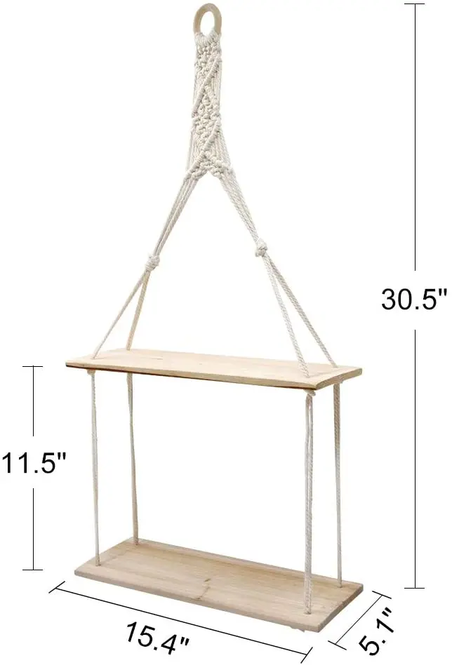 Best Selling Hanging Plant Stand Modern Decor Wooden Wall Mount Shelf