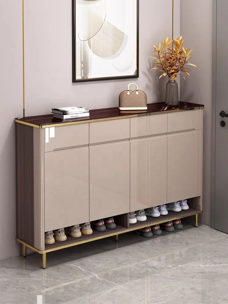 Modern furniture customizable color wooden storage cabinet shoe rack living room cabinet