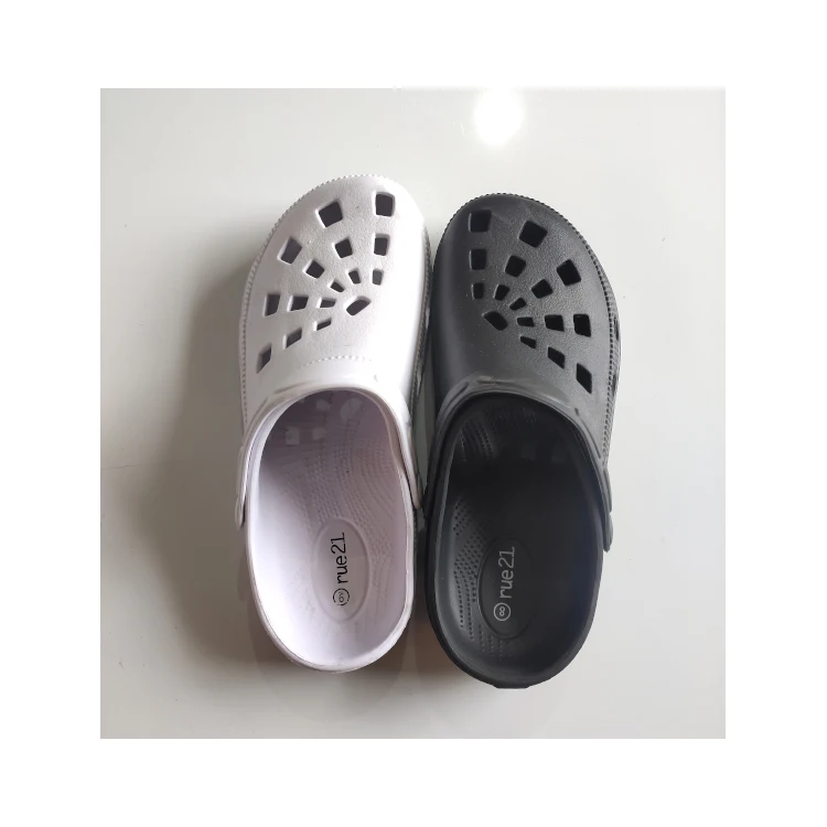 Slides The Latest Models Shoes Men Slippers Support Custom EVA with Hole of Eva Foam Molding 2022 Blank Summer Black/white