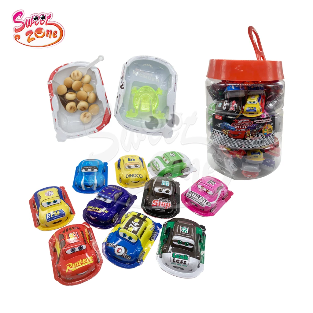 Whoselase Hot Sale Car Shape Surprise Chocolate Egg With Biscuit With Toy Candy