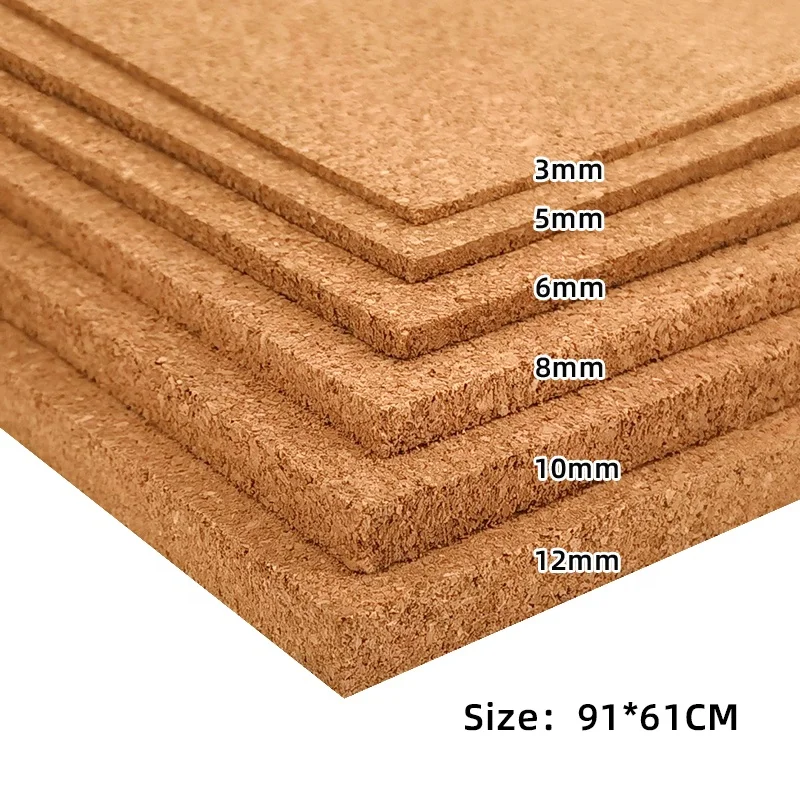Self-adhesive 3-812mm Sheet Decorative Hanging Pin Cork Board Bulletin Board Message Board +decorative Cork Sheet Eco-friendly