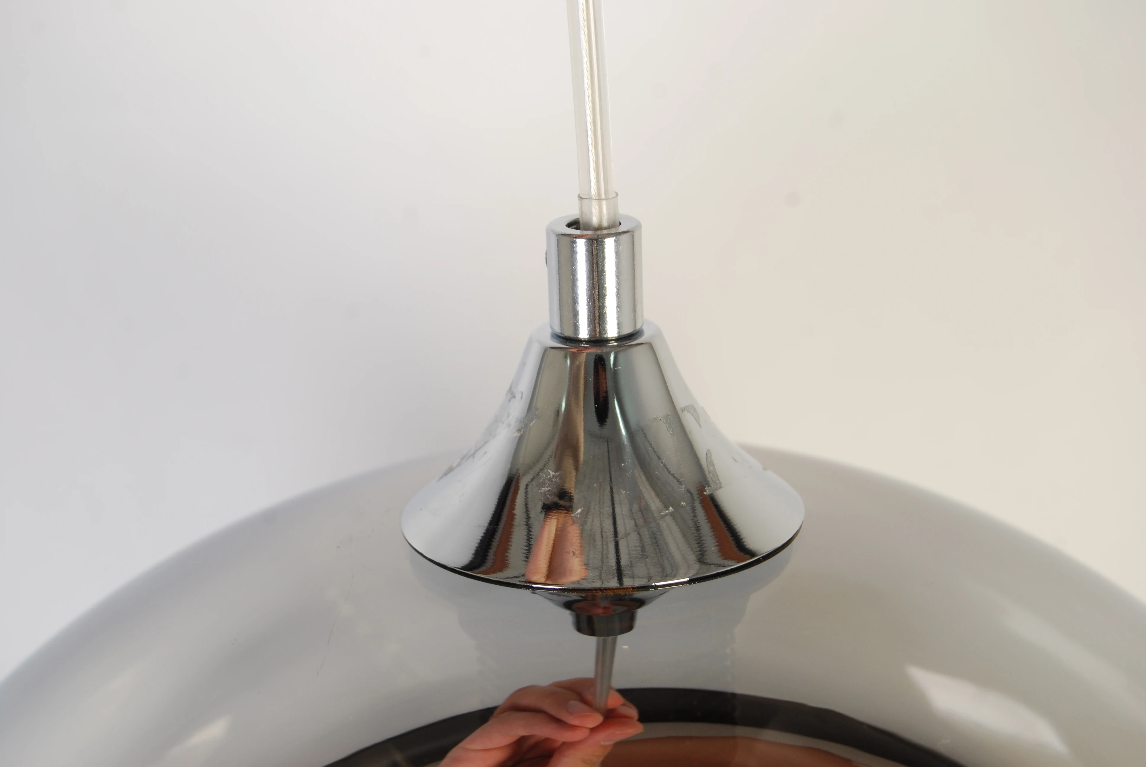 Shinny Chrome Single Glass Ball Pendant and Chandelier Lamp Luxury House