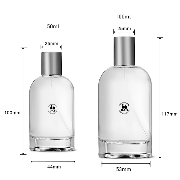 
Custom China 50ml 100ml Elegant Empty Clear Luxury Round Mist Spray Oil Glass Perfume Bottle with Spray Caps for Sale 