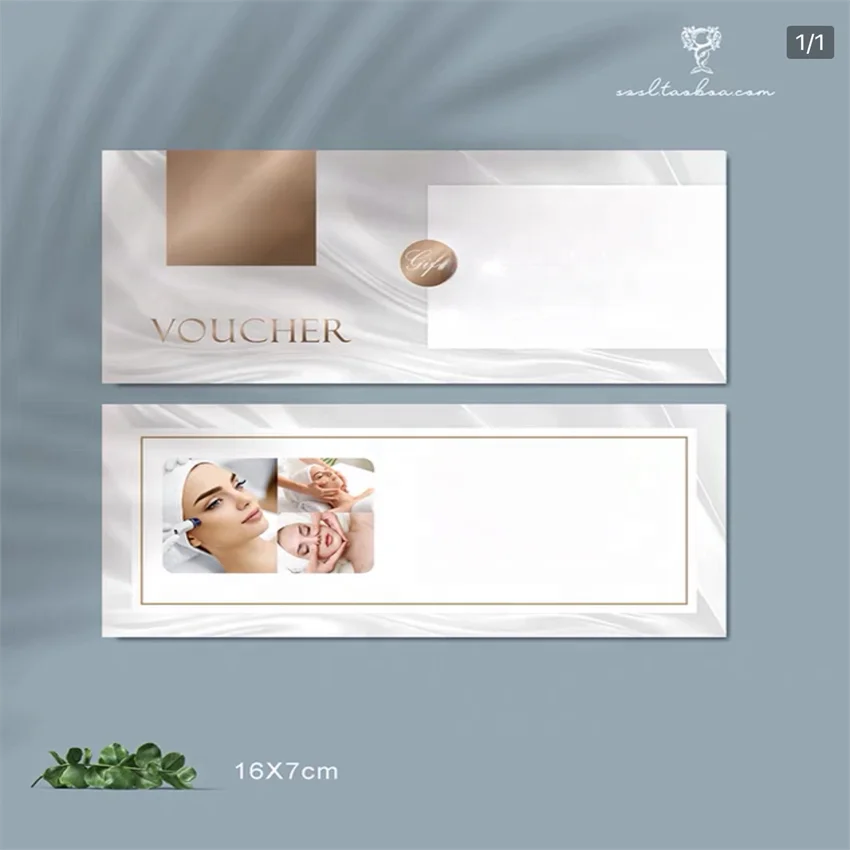 Пользовательские салон красоты Tuke Experience Card ваучер быстрое производство рекламная карта купон дизайн картонная здоровья