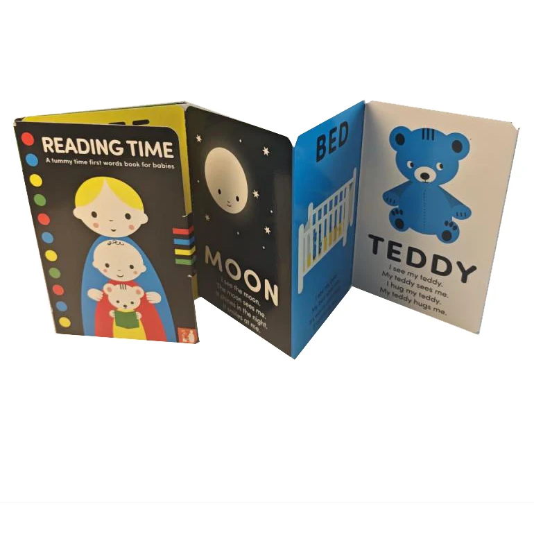 custom publishing printing multi fold board book for kids