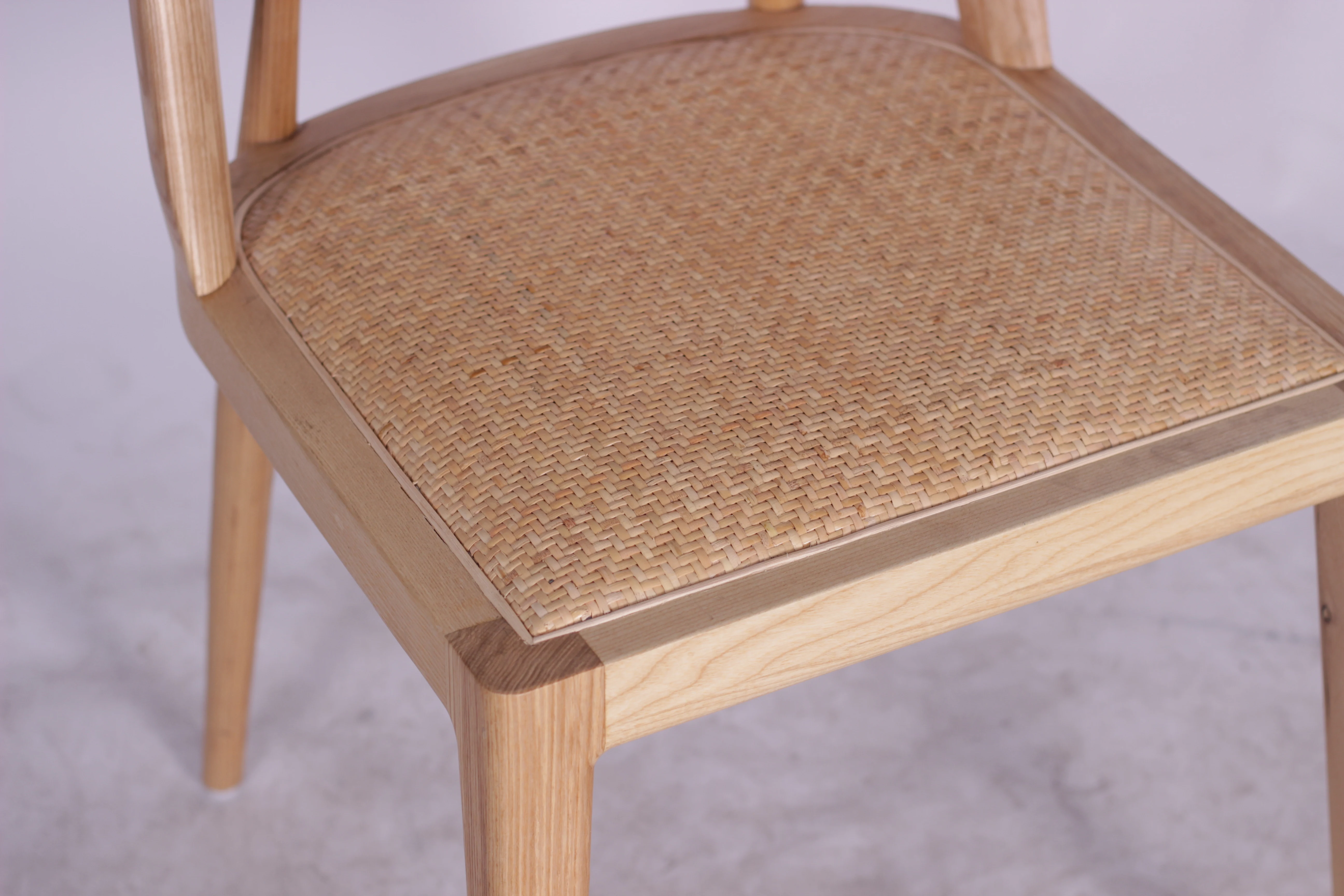 Dining Room Natural rattan Ash Wood dining chair   Lounge Chair