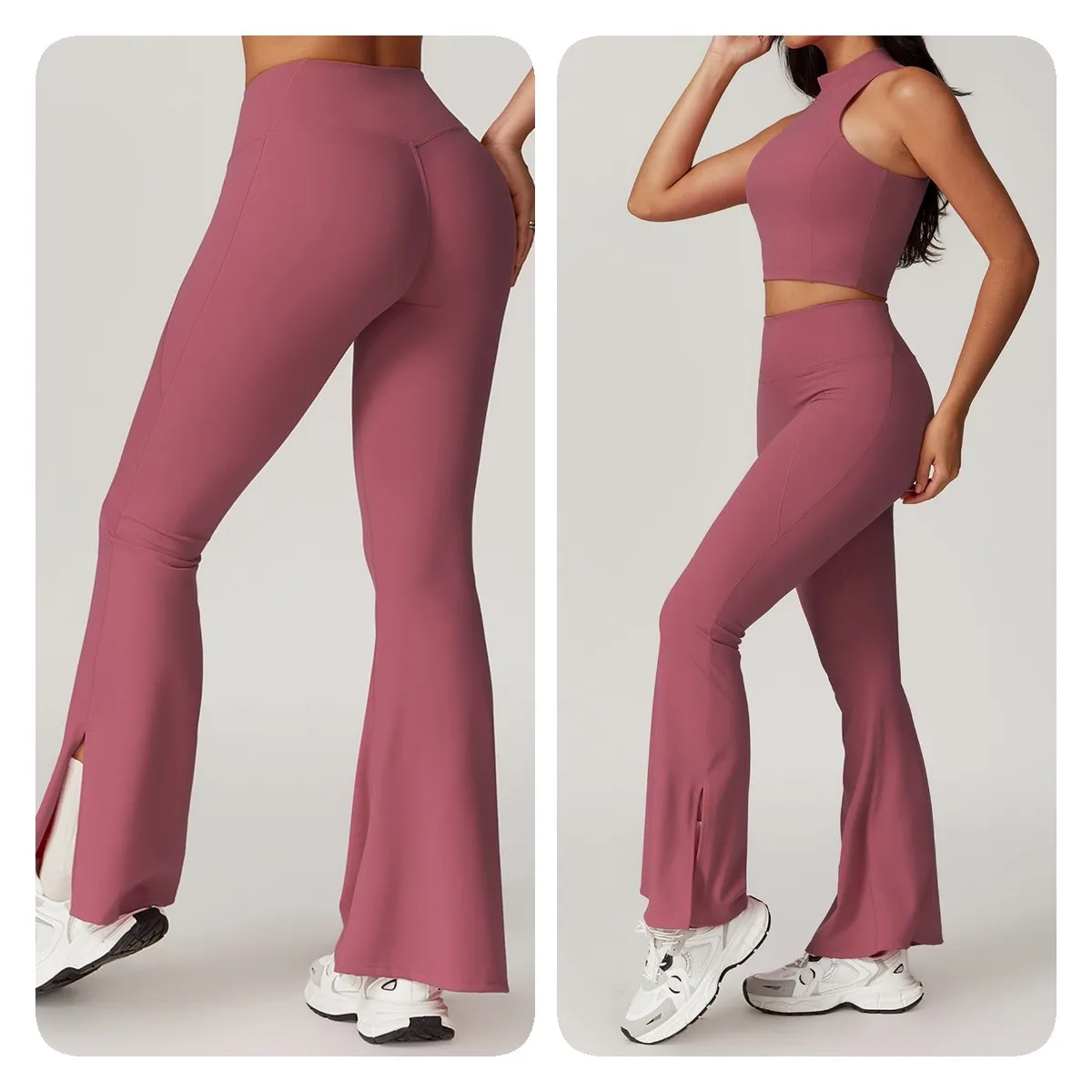High-rise yoga pant lightweight soft comfortable vest legging top 7 piece set Biker jogger outfit athletic yoga set