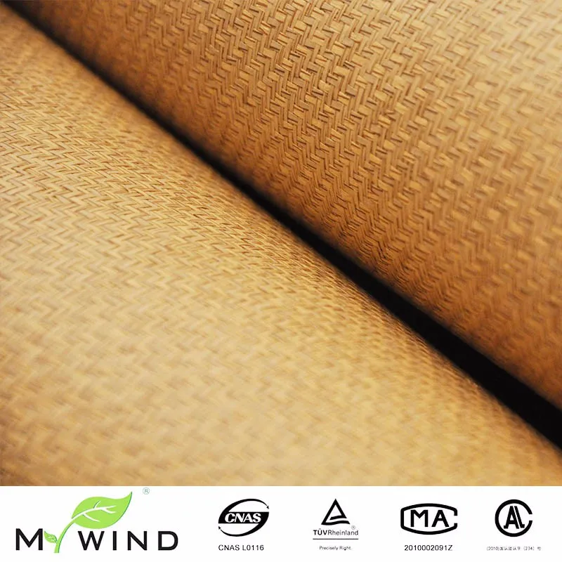 MYWIND Beige Brown  Wallcoverings Natural Paper-weave Wallpaper For Interior decoration