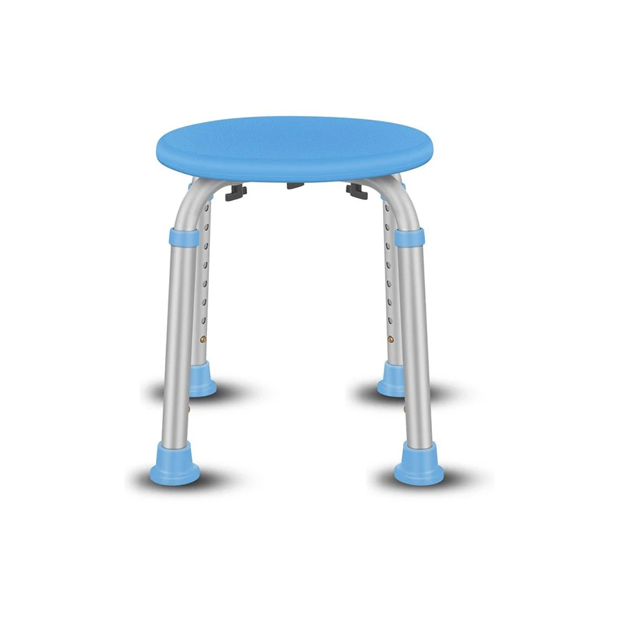 Medical Anti-skid Lightweight Shower Chair Bath Stool, No-Slip Adjustable Round Bath Shower Stool