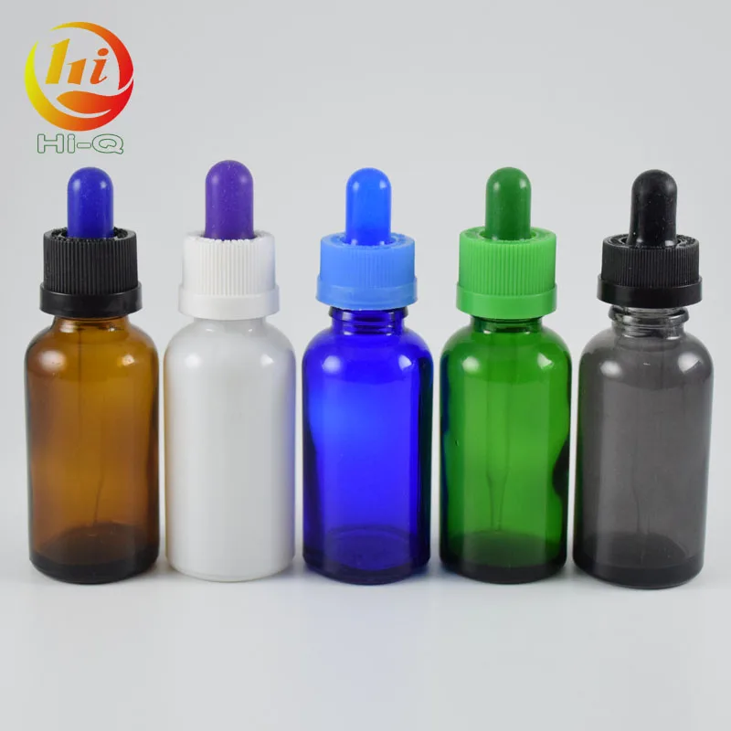 10ml 30ml blue cbd oil bottle 10 ml 30 ml glass dropper bottle for essential oil