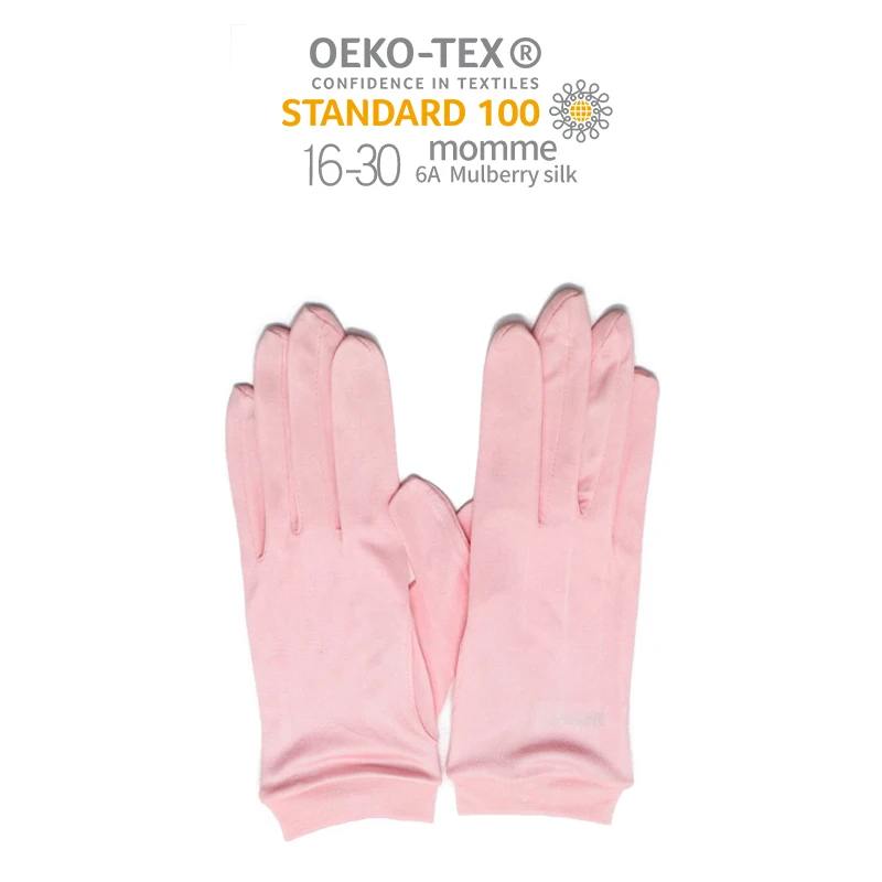 Hot Selling Natural Mulberry Silk Gloves Satin Silk Gloves for Anti Bacteria