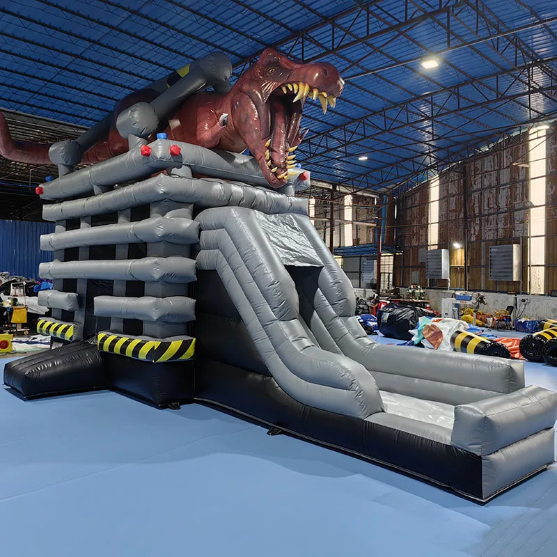 Popular Unisex Inflatable Bounce House Castle Dinosaur Theme Inflatable Trampoline Made PVC Tarpaulin Great Manufacturer Price!