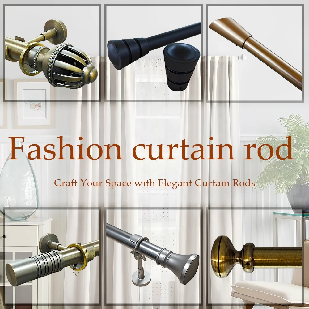 Elegant European Design Metal Brackets for Curtain Rods | Sturdy and Decorative Curtain Rod Brackets