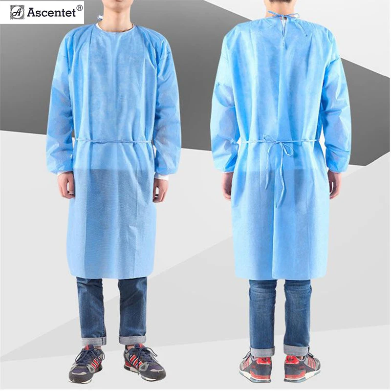 Concise design pp isolation gown disposable isolation gown non-woven isolation gown