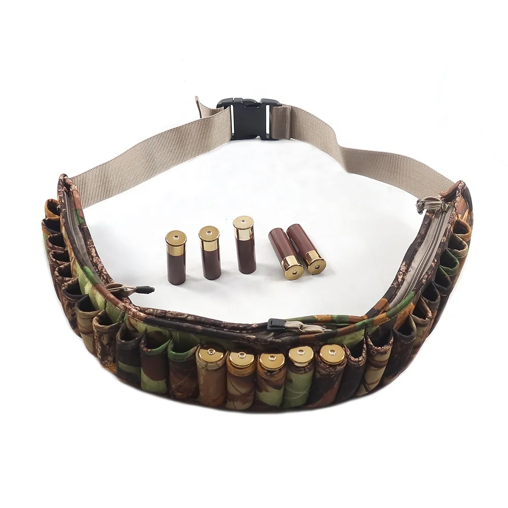 Bandolier Belt 12 Gauge Ammo Holder Cartridge Belt Hunting Camouflage Outdoor
