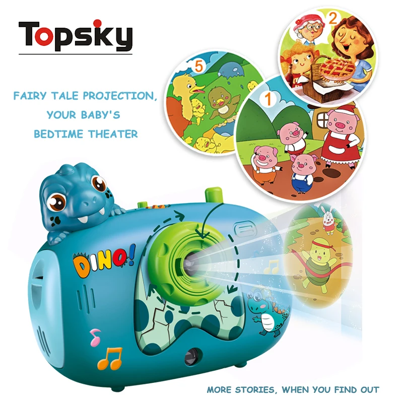 Cartoon Simulation Early Education With Music Puzzle Light Story Machine Kids Fairy Tale Camera Projector  Educational Toys