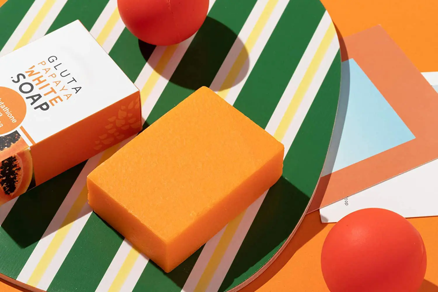 Private Label Best Organic Handmade Kojic Acid Papaya Whitening Soap Bar