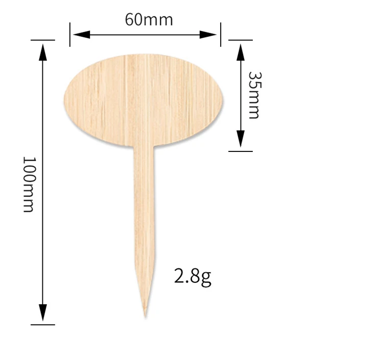 Bamboo Tags Customized Creativity Love Ground Card Flower Seedling Label Gardening Special-Shaped Cutting Plant Wood