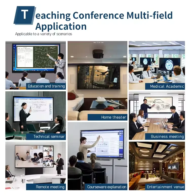 4K 3840x2160 Resolution Electronic Touch Screen Smart Board Interactive Electronic White board