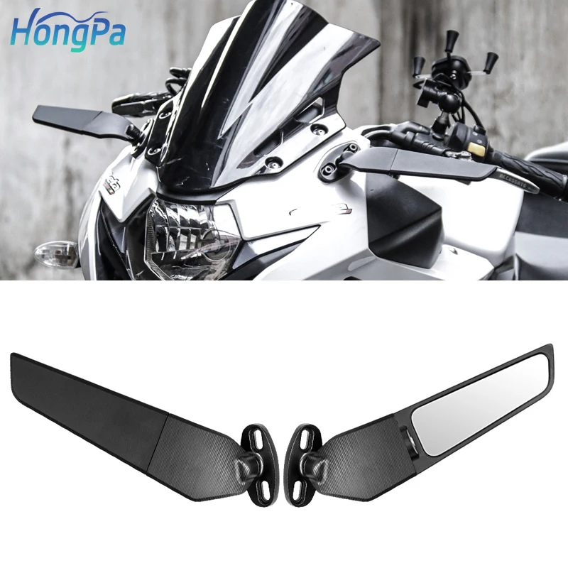 2PCS Motorcycle Mirrors Modified Wind Wing Adjustable Rotating Rearview Mirror For Honda CBR250R CBR300R CBR500R CBR600R CBR650R