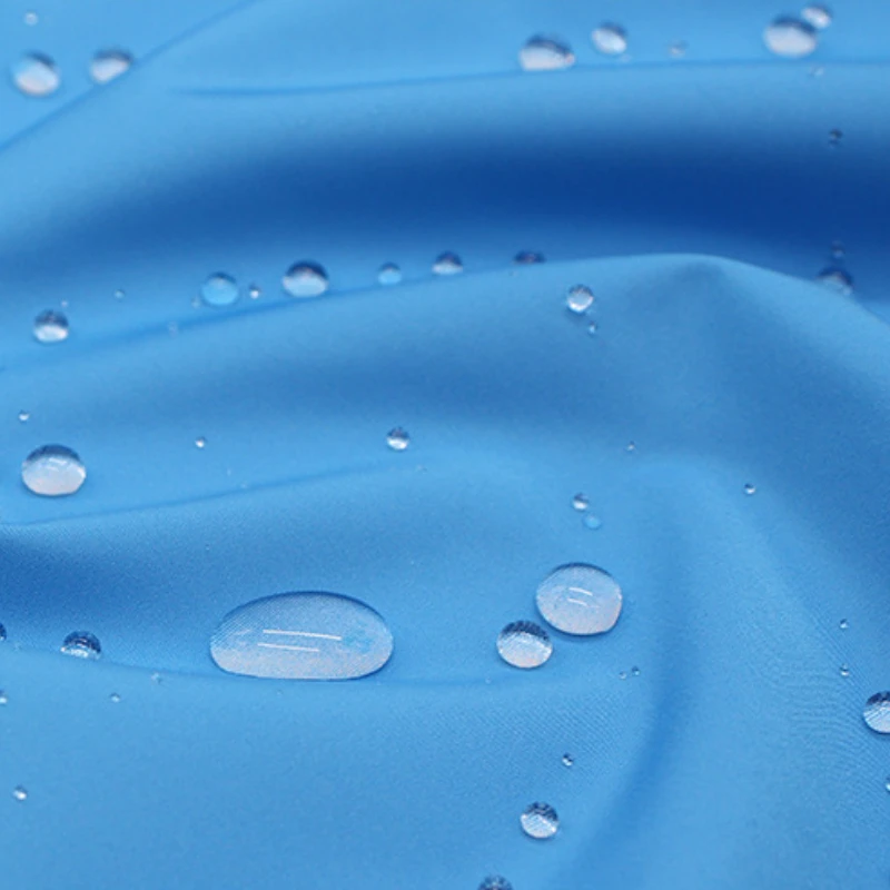 In stock 75D cotton memory TPU milky white film fabric waterproof breathable functional windbreaker shell jacket fabric