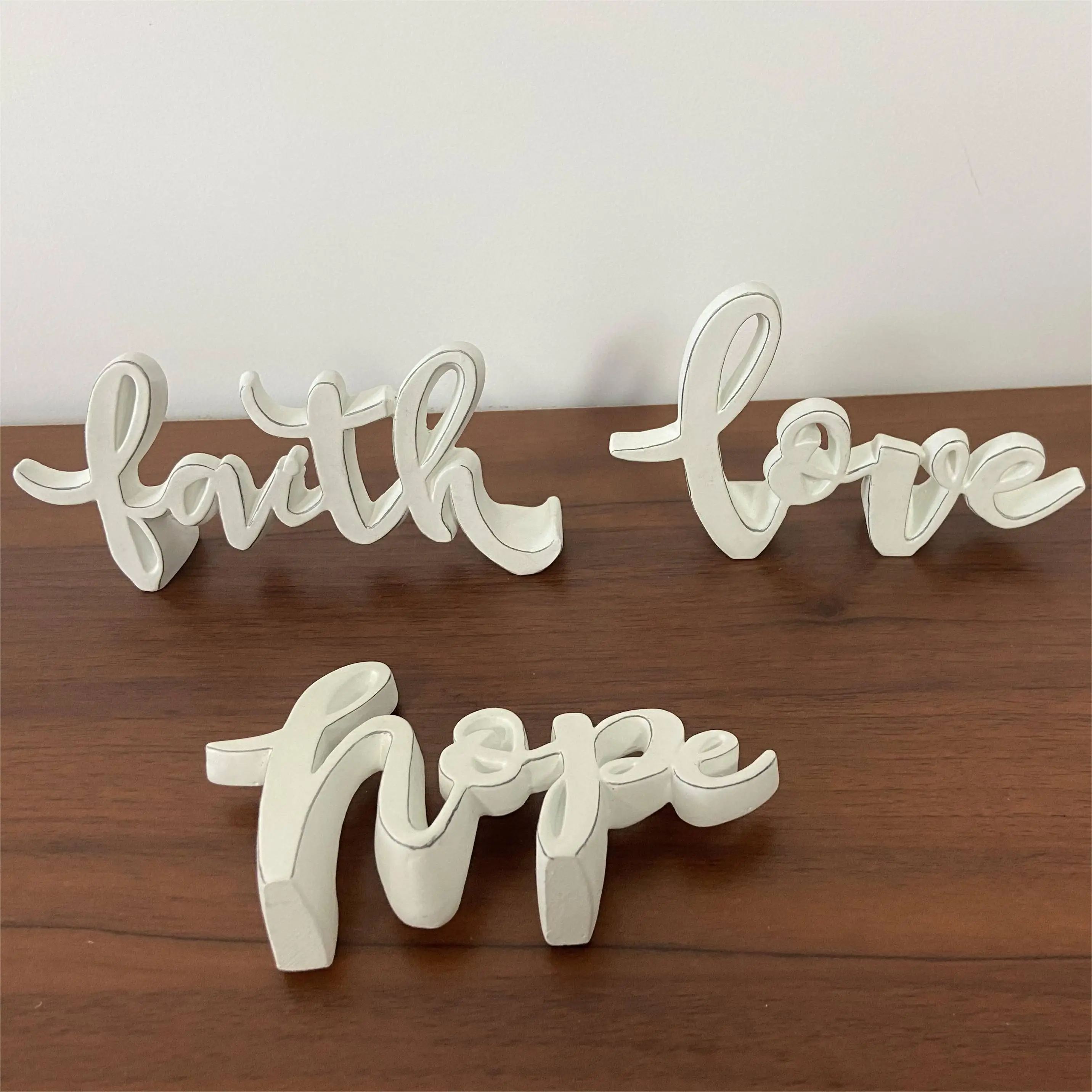 Love Word Art Red Resin Home Decor for Display