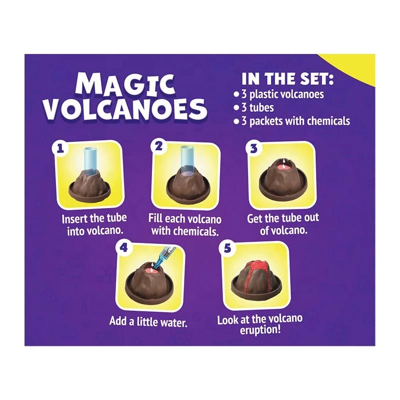 DIY Science Experiment 3in1 Volcano Model Kit Make Your Unique Lava Toys Craft Kits For Kids DIY
