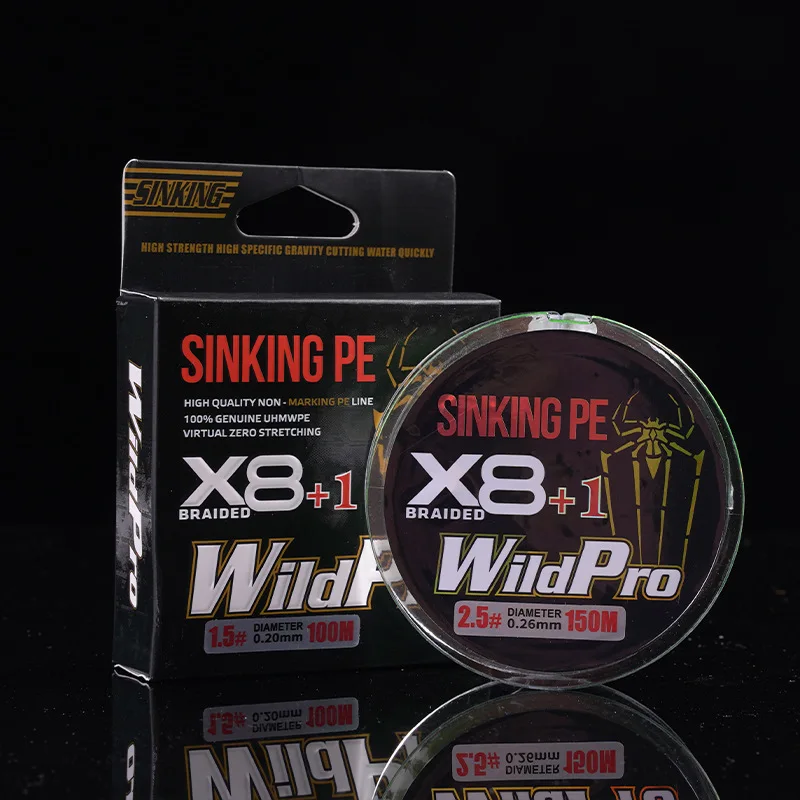 Customized Color 150M 0.26MM 8-Strand Wire PE Braided Fishing Line Polyethylene Braided Fish Lines for Fishing