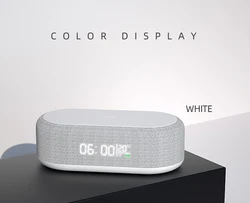 Smart Wireless Charger Clock Display Alarm Setting Three Gear Dimming  4 in 1 mobile phone Fast Charging Station Pad Dock 15W