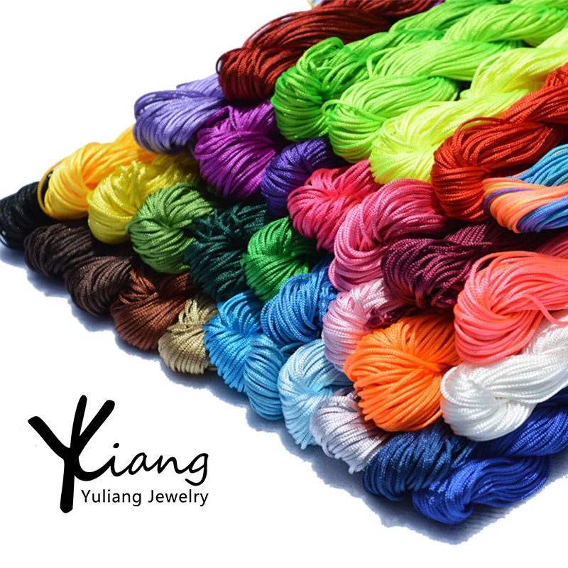 1mm/20m Jade Line Red Thread DIY Jewelry Chinese Knot Beading Wire Findings Nylon Slippers Bag Cord String DIY Slippers Bag