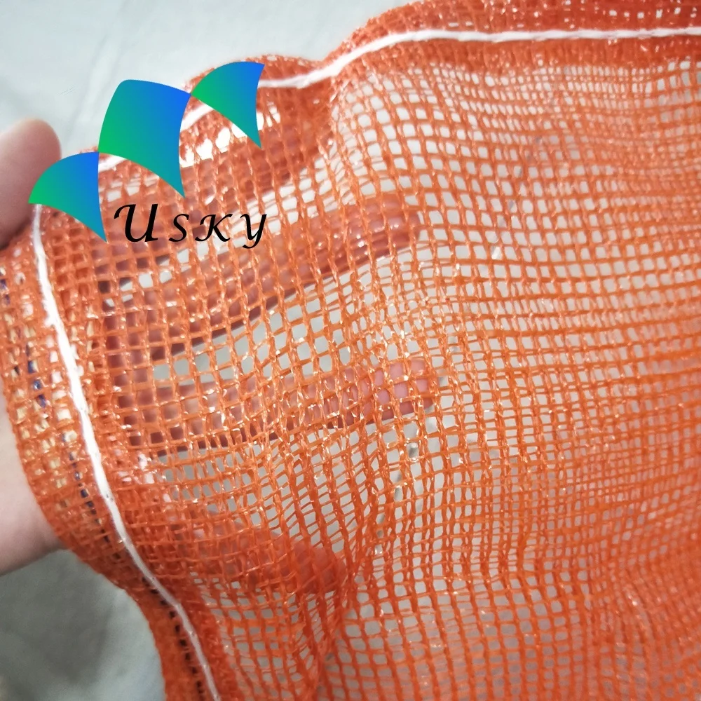 PE knitted Customized Potato Raschel Mesh Bags Onion Sacks Recycled Leno PP Firewood Mesh Bag for Oranges