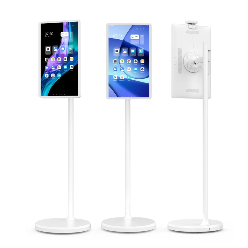 Factory hot sale  Smart TV Android NFC RFID 7800MAH Battery Touch Screen Rotating Screen Tv with Wheels