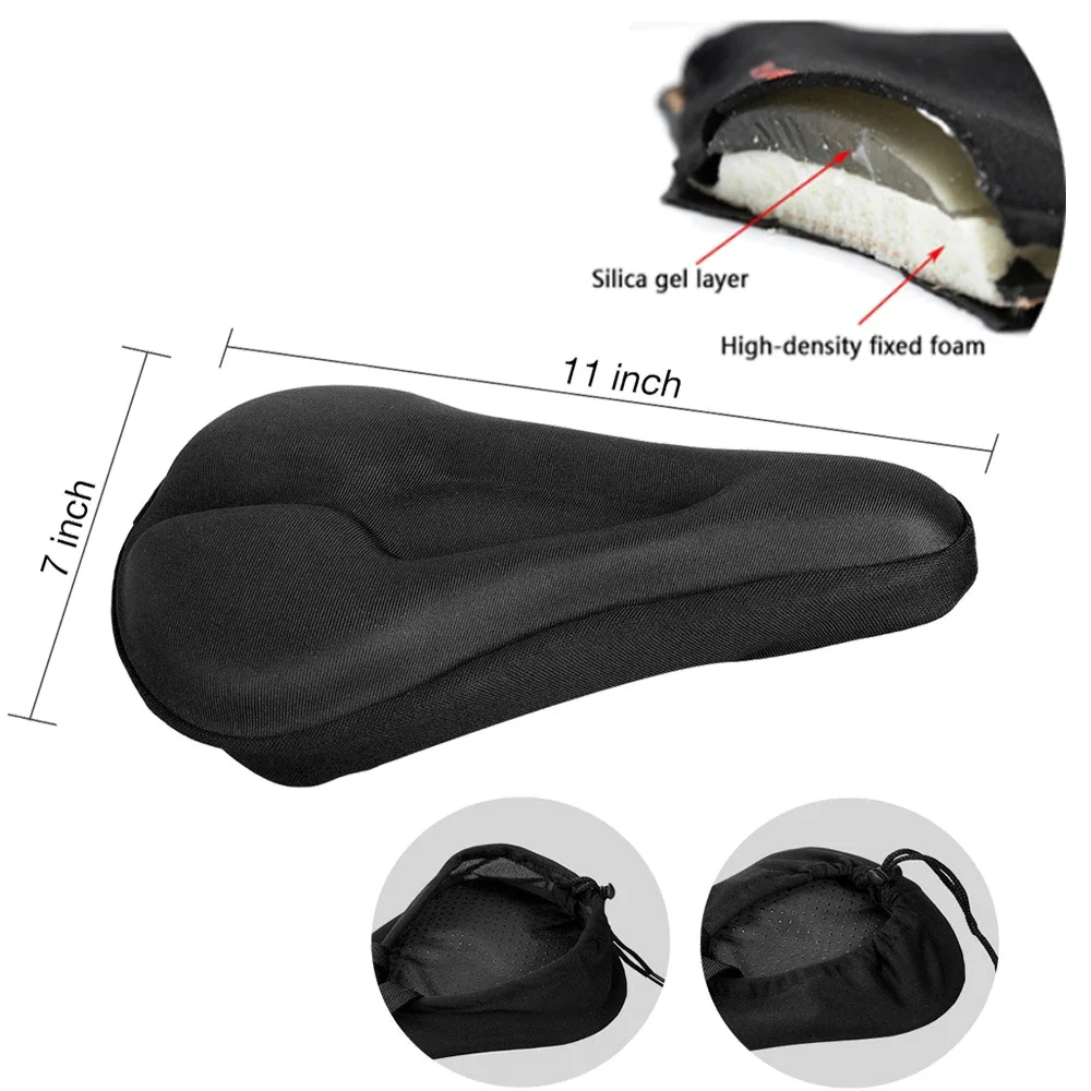 Hot Sale Extra Soft Exercise Bicycle Seat Compatible Bike Seat Cover Cushion
