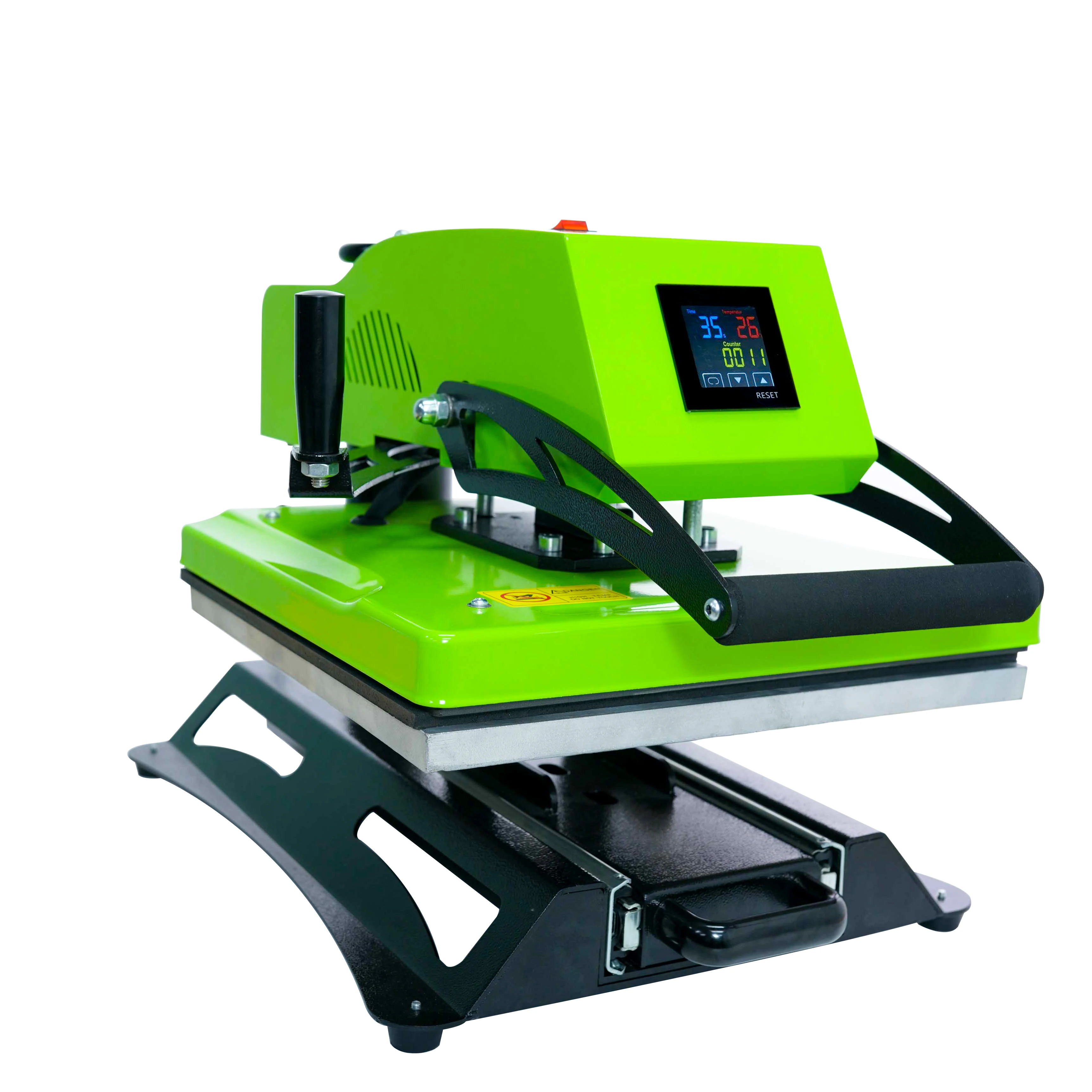 16x24 heat press swing away pneumatic slide out drawer heat press swing arm
