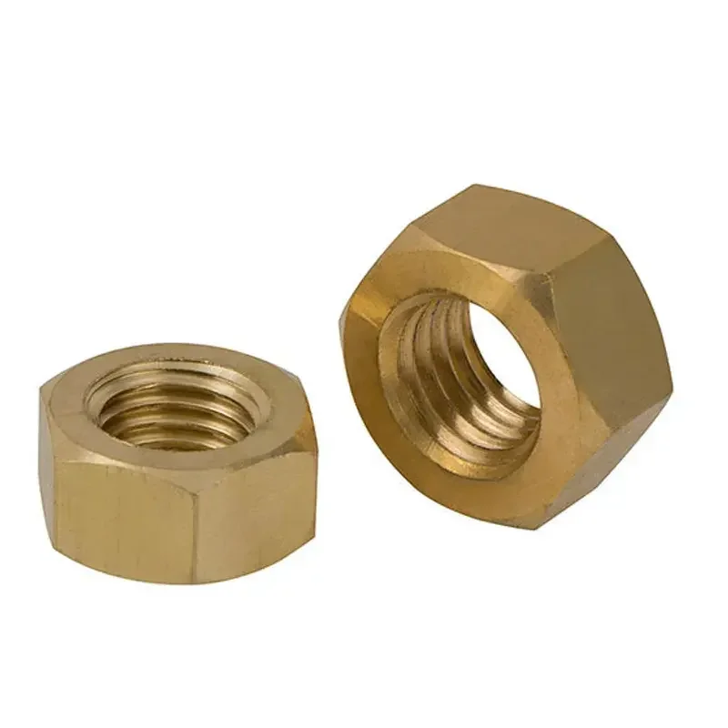 DIN934 Nut and Bolt Manufacturing Fastener Solid Brass Copper Hex Hexagon Nut for M2-M24 Screw Bolt Metric Thread