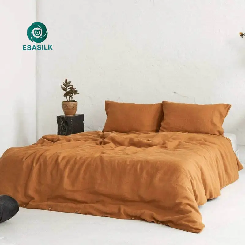 Factory wholesale Custom Linen Product bedding set 100% pure bed linen bed sheets french flax linen bedding