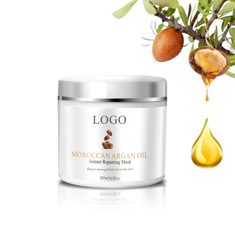 OEM/ODM Customize Manufactory Direct Argan Oil Moisture Keratin Curly Hair Shiny Hair Mask Cream 500ml