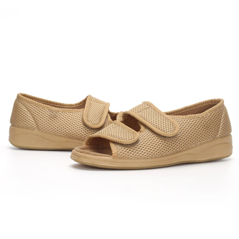 Летняя обувь для клубных ног, мужские медицинские диабетические повседневные мягкие сандалии на каблуке, ортопедические при боли типа Hallux Bunion